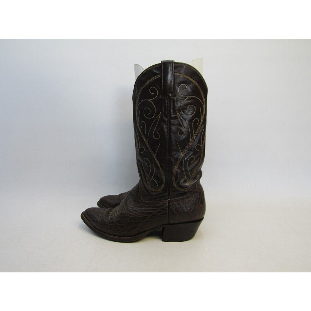 Cowtown Mens Size 9 D Brown Leather Bullhide Cowboy Western Boots